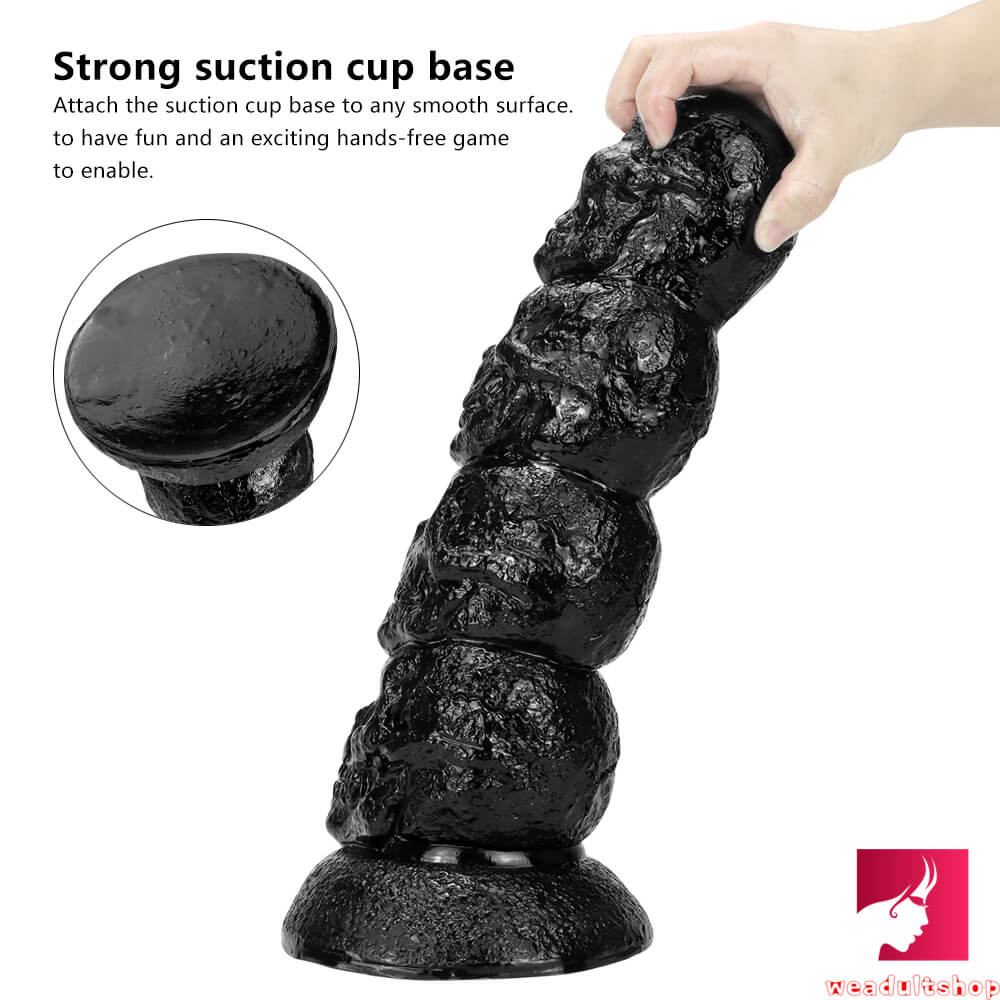 14.37in Realistic Skull Odd Big Thick Dildo For Anal Sex Fucking