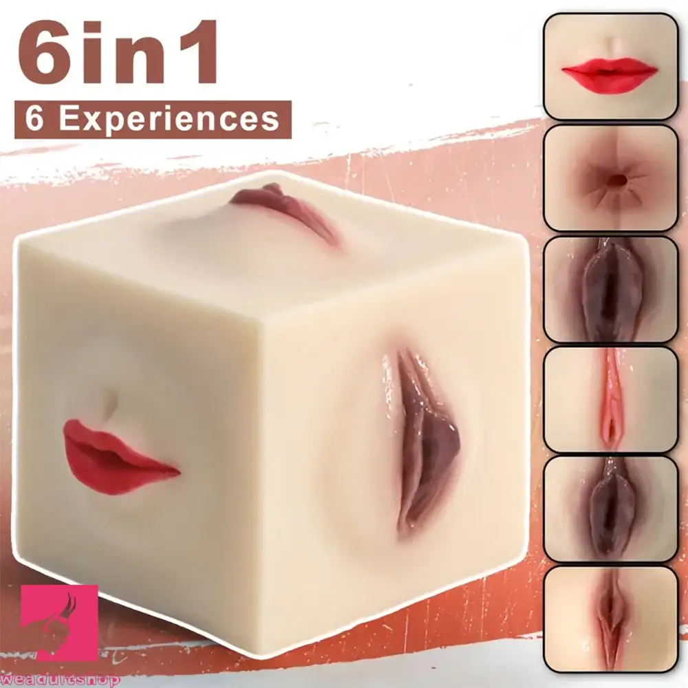 6 In 1 Real Pocket Pussy Dice Male Masturbator With Lifelike Design 6 In 1 Real Pocket Pussy Dice Male Masturbator With Lifelike Design