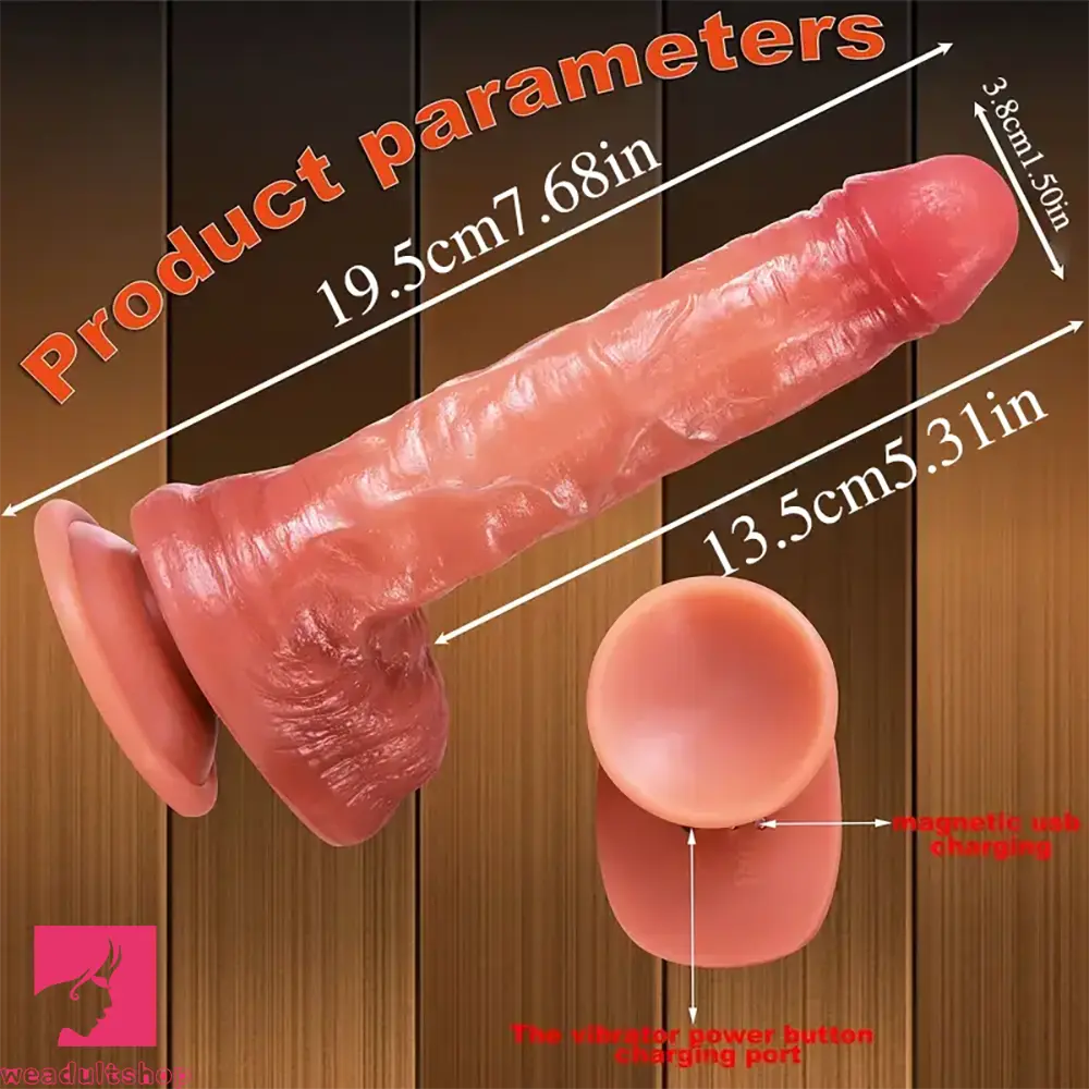 9in Remote Control Thrusting Vibrating Heating Silicone Real Dildo Weadultshop
