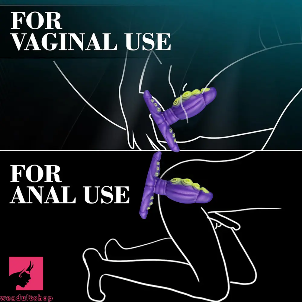 6.29in Tentacle Fantasy Creature Silicone Soft Dildo Vestibular Dilator