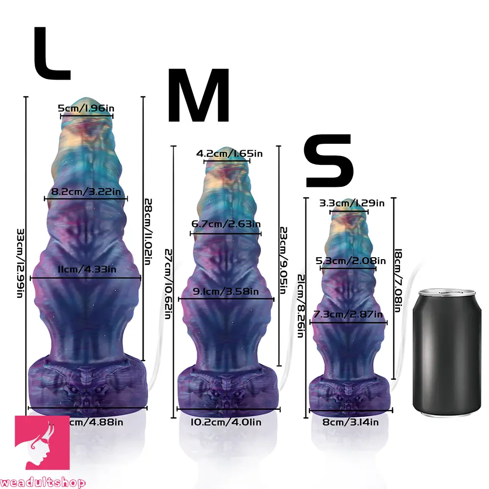 8.26in 10.62in 12.99in Monster Knotted Silicone Big Soft Cumming Dildo