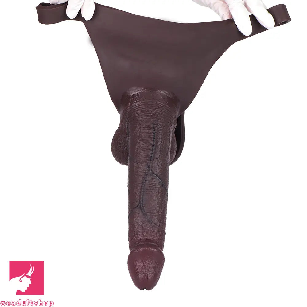 10.03in Hollow Strap on Dildo Panty Big Wearable Cock Dildo For Feeling