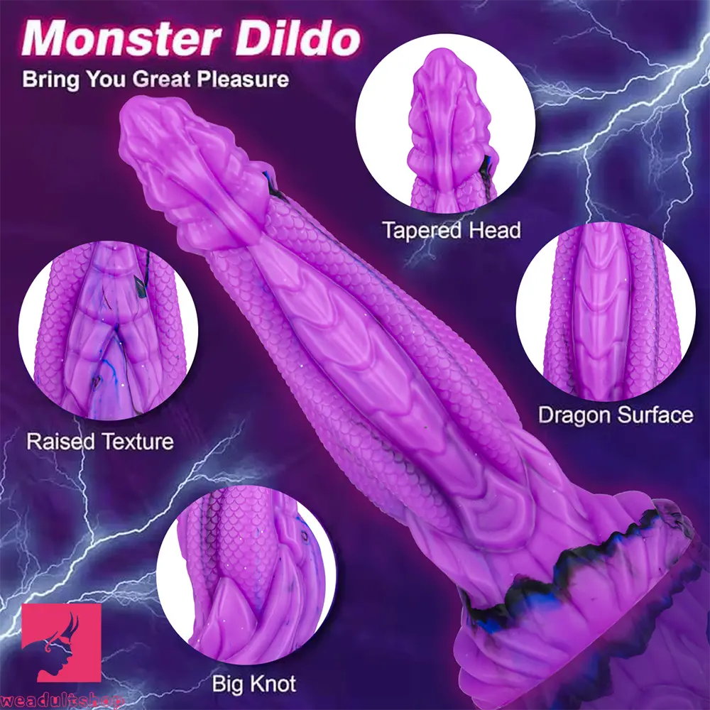8.86in Dragon Creature Big Cock Silicone Dildo Pleasure Cock Love Toy