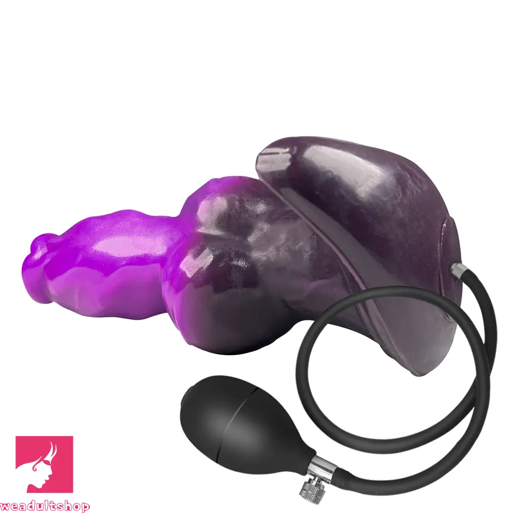 6.69in Monster Knot Inflatable Dildo For Anal Vaginal Knot Massage Toy