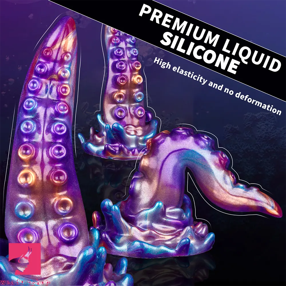 7.48in Tentacle Monster Silicone Dildo Hands-Free Play For Dilator