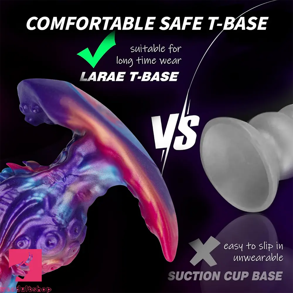 5.9in Fantasy Tentacle Soft Spiked T-shape Base Sharp Head Dildo