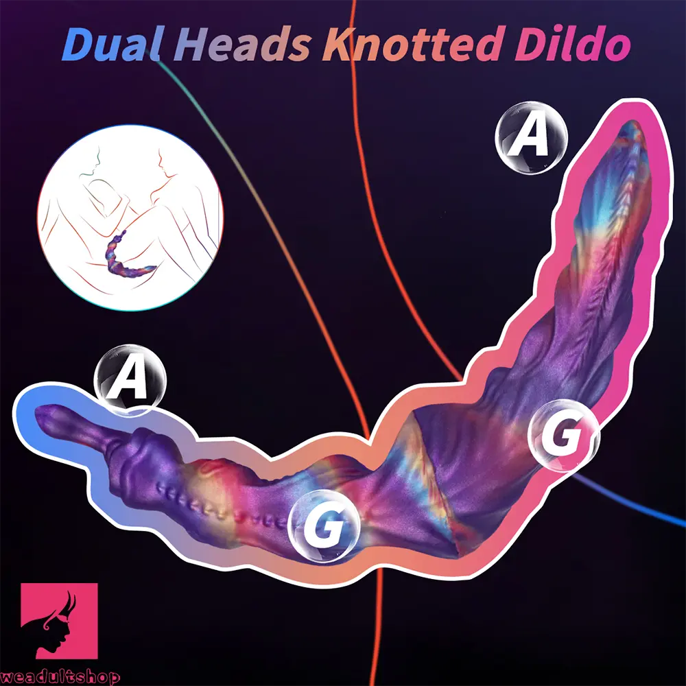 15.74in Dual Heads Monster Knots Huge Long Dildo For Anal Penis Cock