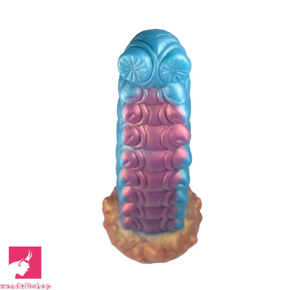 7.87in Tentacle Caterpillar Penis Fantasy Silicone Soft Dildo For Massage