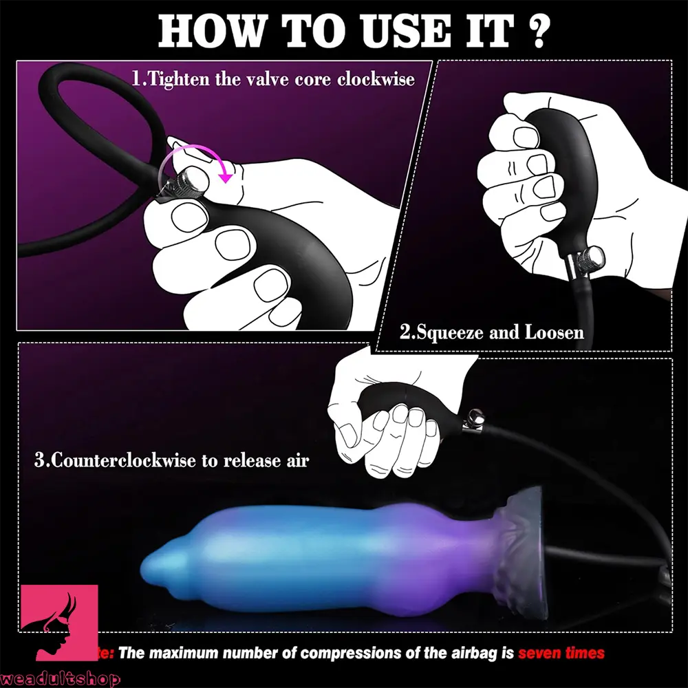 8.26in Fantasy Monster Knot Inflatable Silicone Dildo Realistic Felt Love