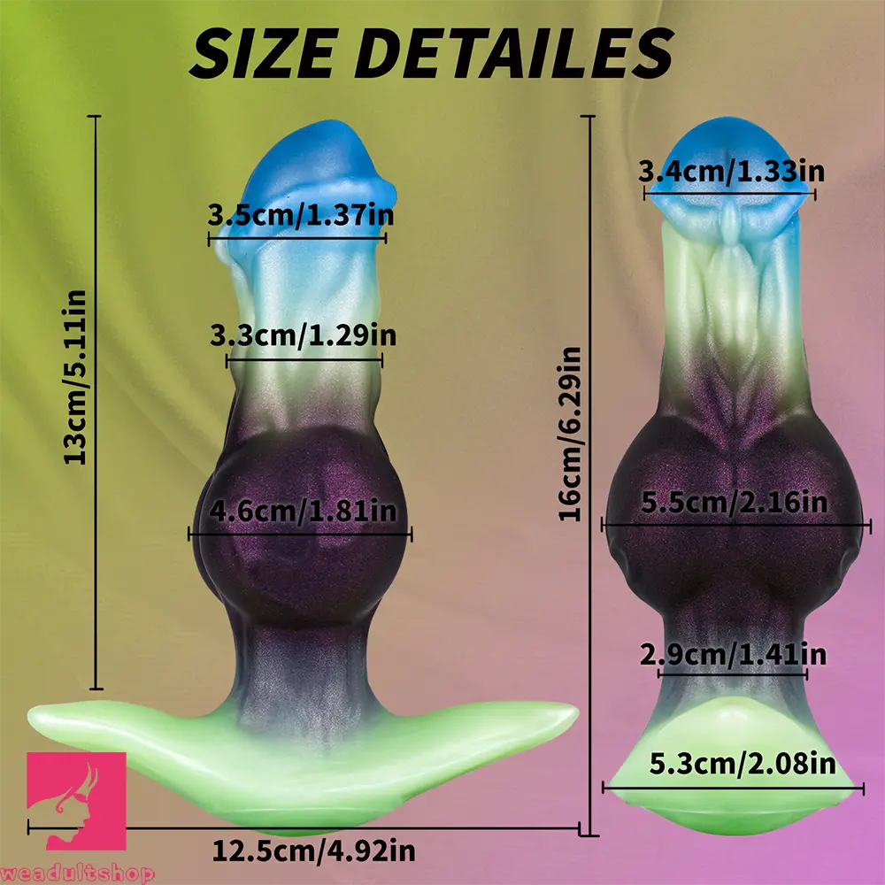 6.29in Horse Head Knot Monster Silicone Dildo For Anus Dual Dilator