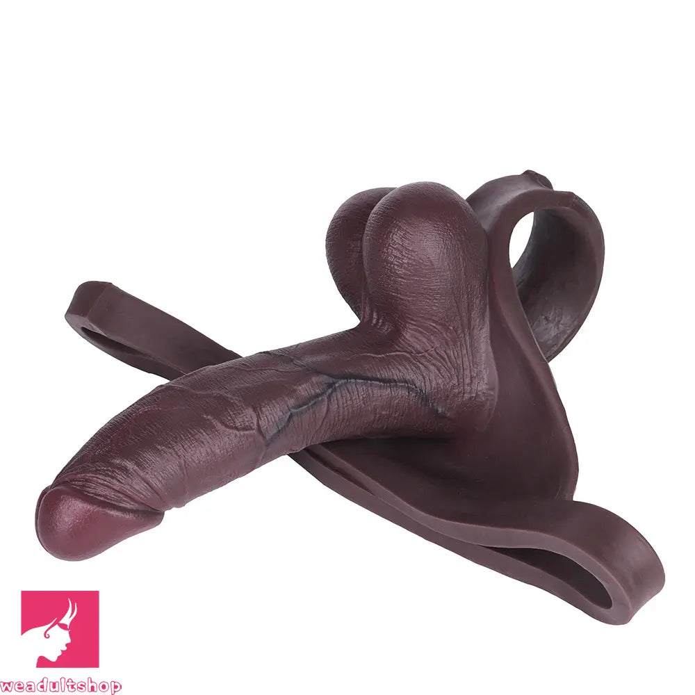 7.87in Lifelike Hollow Strap on Dildo Panty For Stimulation Expansion Toy