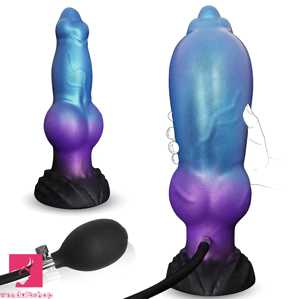 8.26in Fantasy Monster Knot Inflatable Silicone Dildo Realistic Felt Love