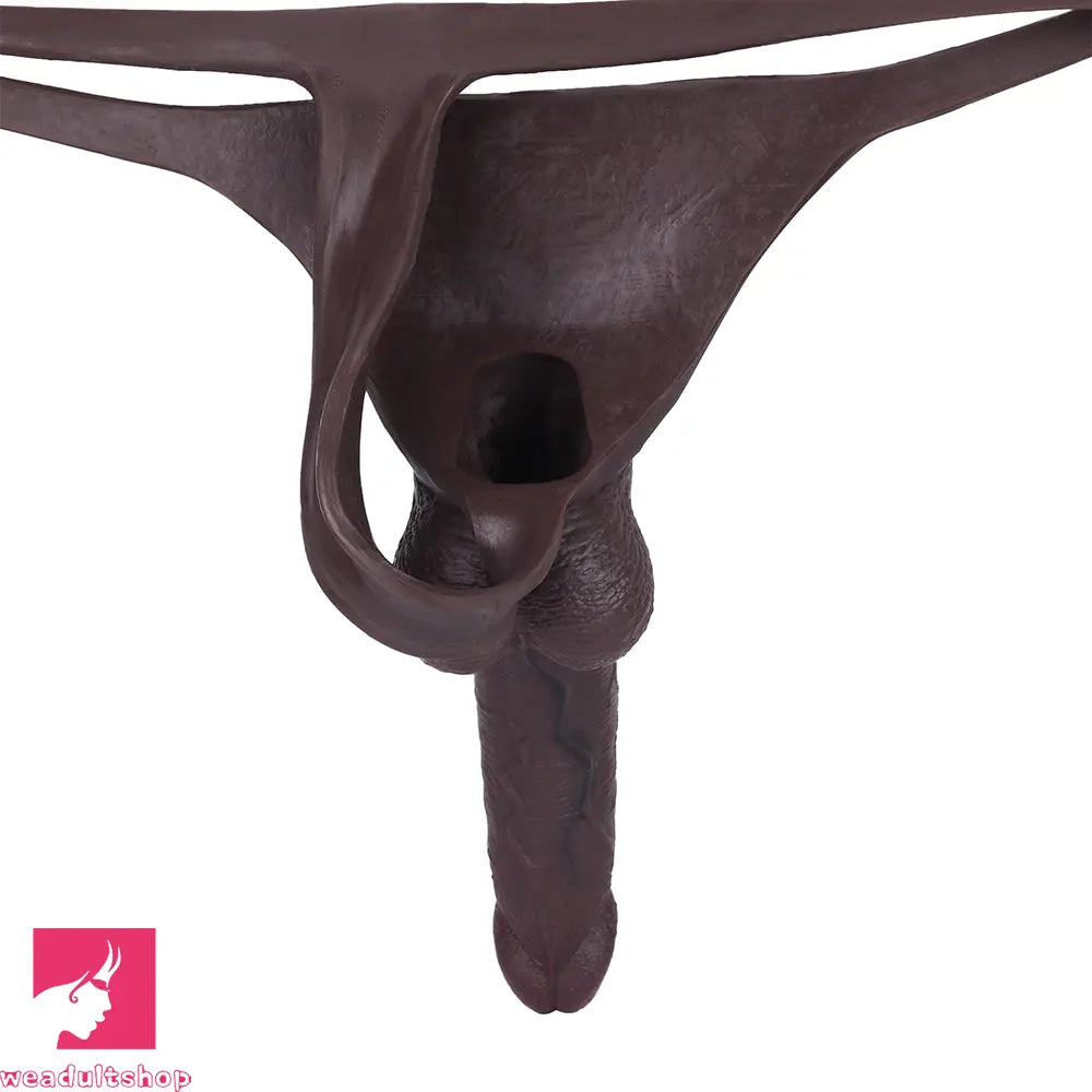 10.03in Hollow Strap on Dildo Panty Big Wearable Cock Dildo For Feeling