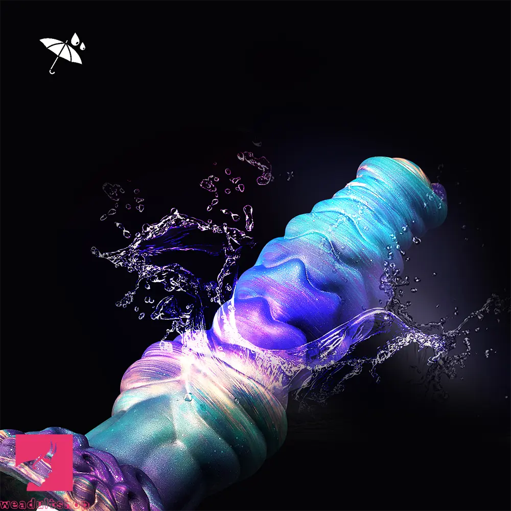 10.3in Monster Knot Thrusting Vibrating Fantasy Odd Stretching Cock Dildo