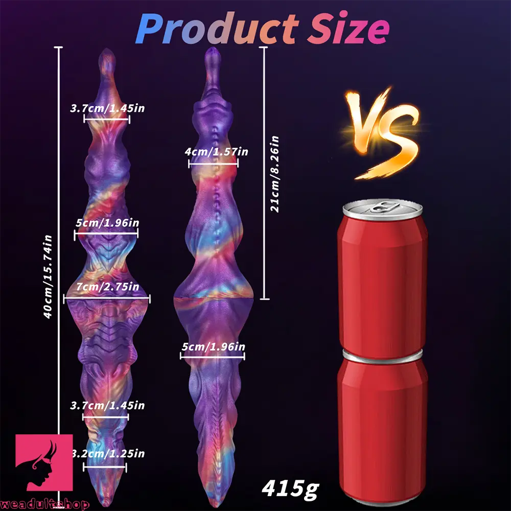 15.74in Dual Heads Monster Knots Huge Long Dildo For Anal Penis Cock