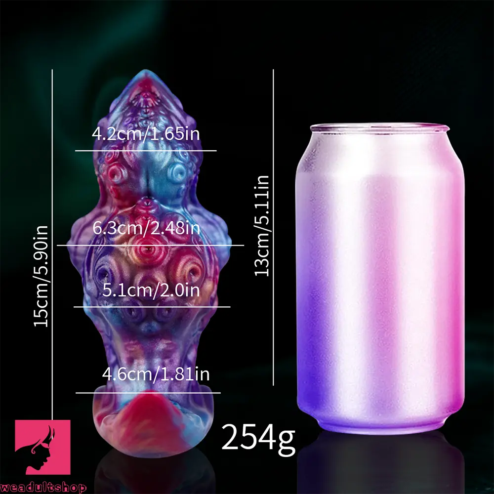 5.9in Fantasy Tentacle Soft Spiked T-shape Base Sharp Head Dildo