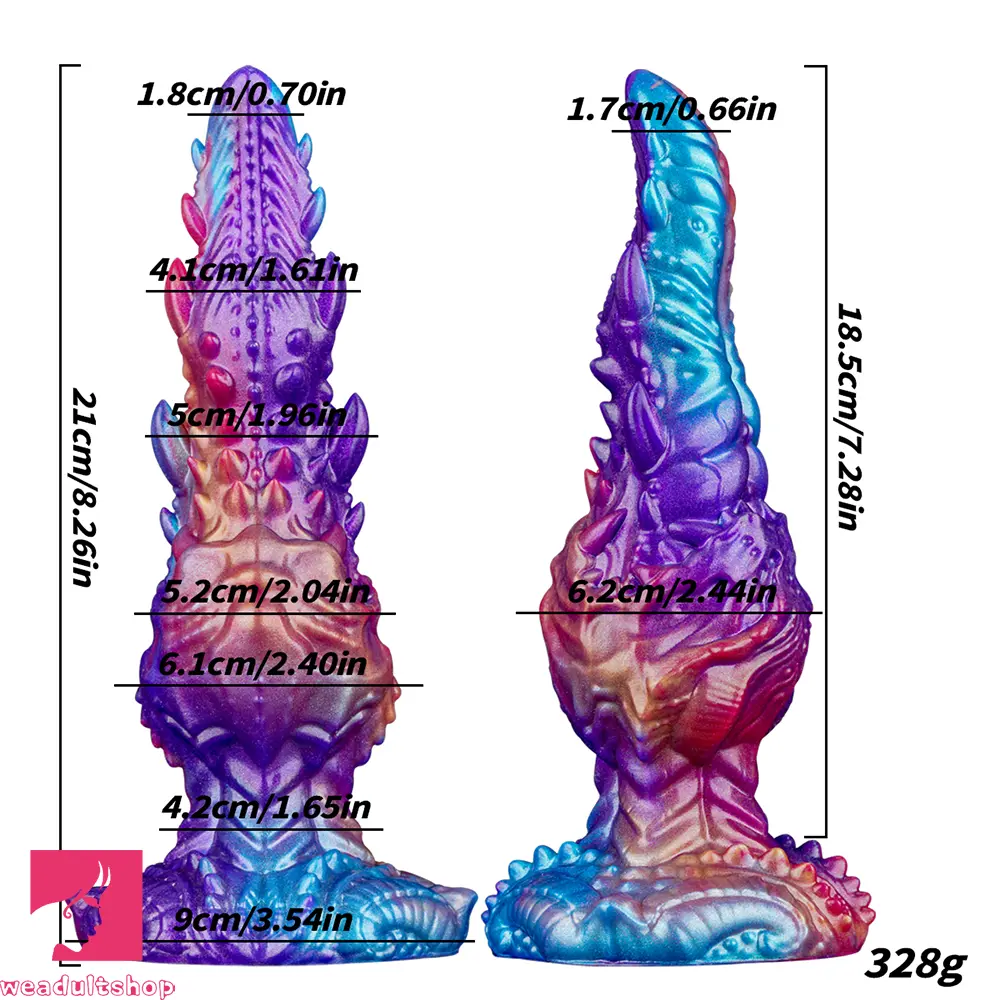 8.26in Big Fantasy Creature Silicone Dildo For Same Sex Couples Love