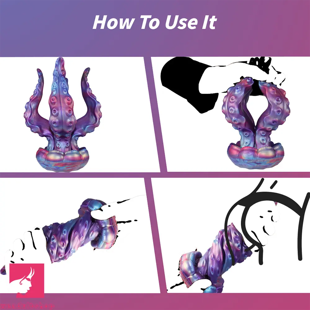 5.82in 7.87in Tentacle Dual Heads Silicone Dildo Anal Expansion Sex Cock