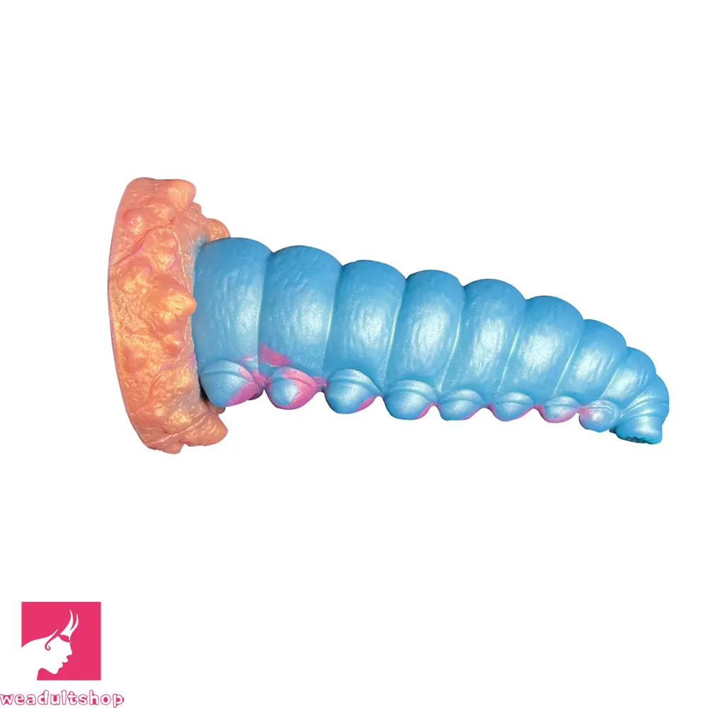 7.87in Tentacle Caterpillar Penis Fantasy Silicone Soft Dildo For Massage