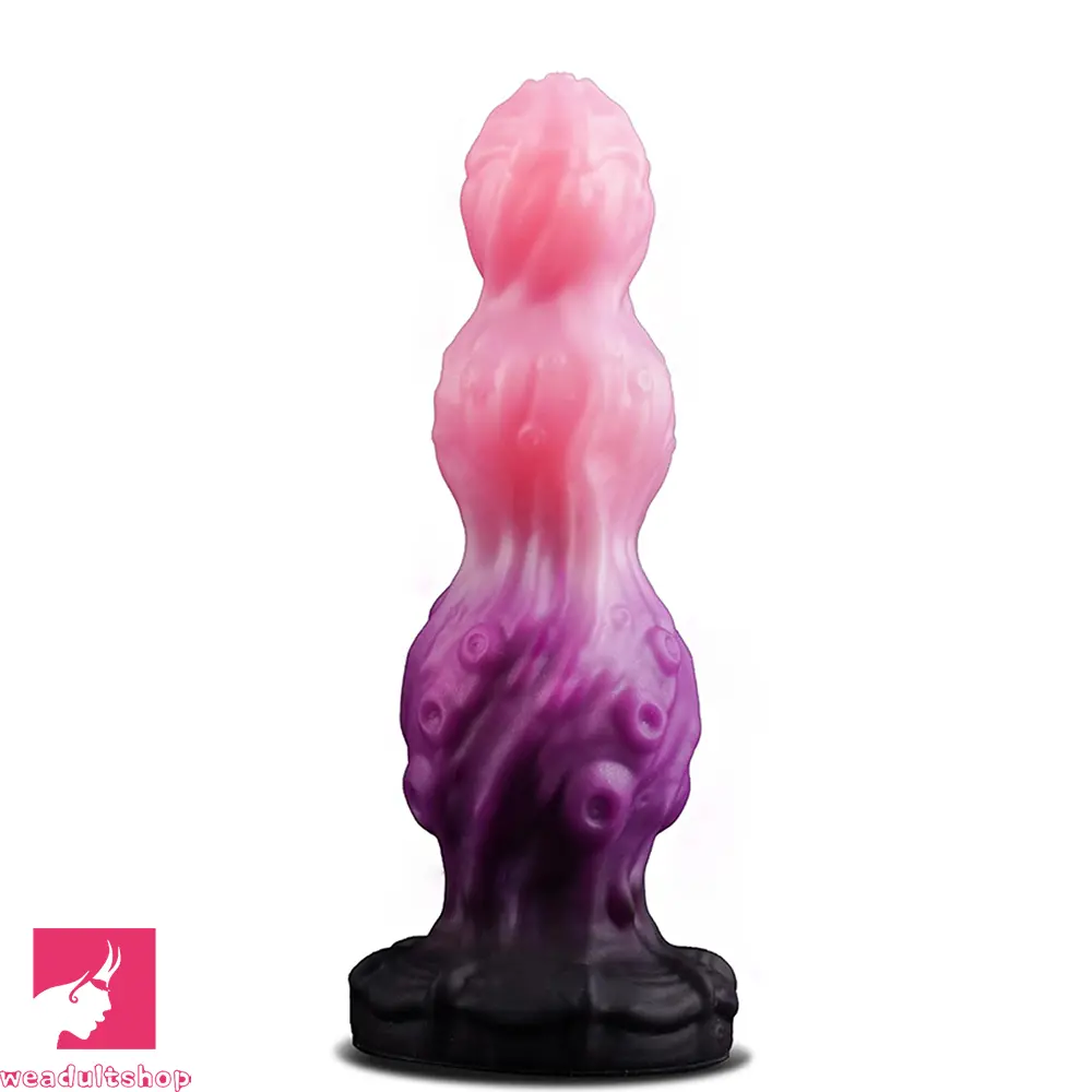 7.87in Tentacle Fantasy Knot Silicone Dildo Couple Intimacy Game Cock