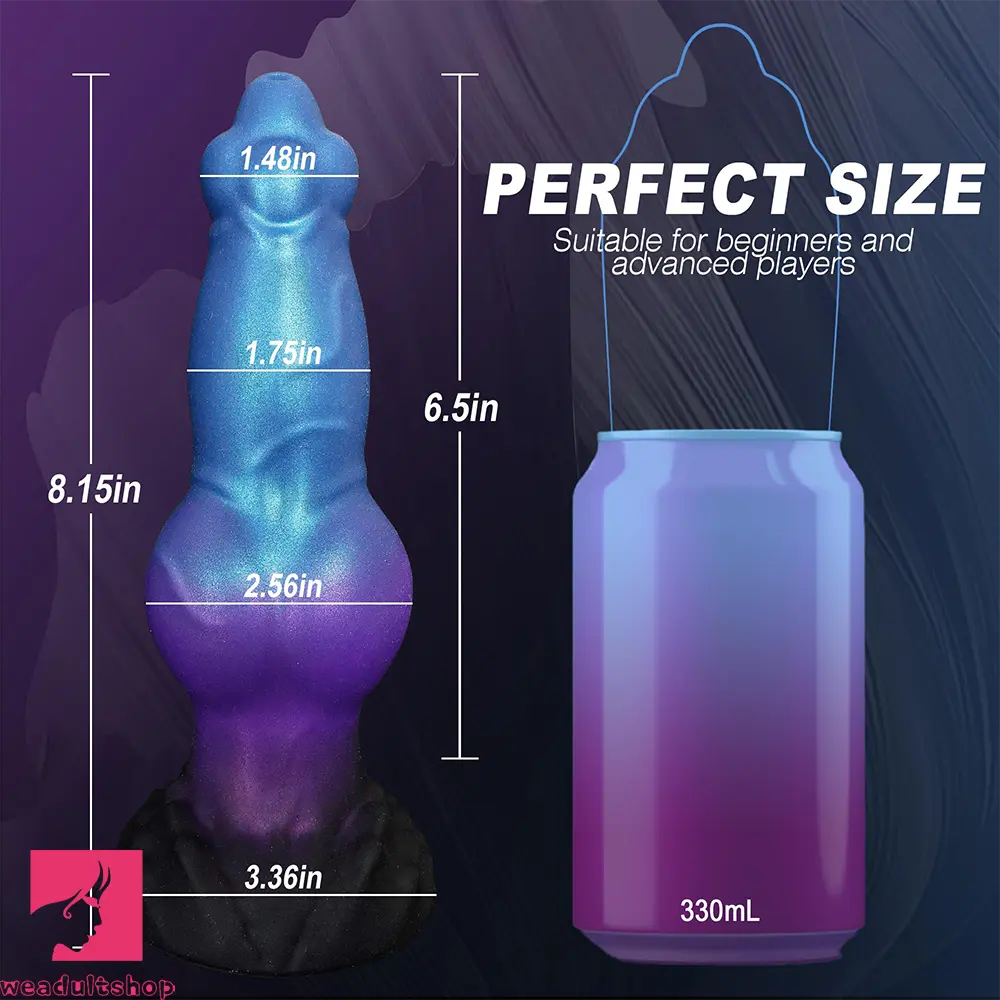 8.26in Fantasy Monster Knot Inflatable Silicone Dildo Realistic Felt Love
