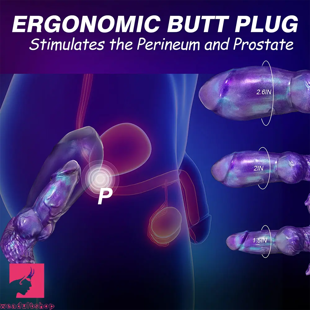 6.29in Inflatable Dog Knot Silicone Dildo Hands-free Play Adult Feel Cock