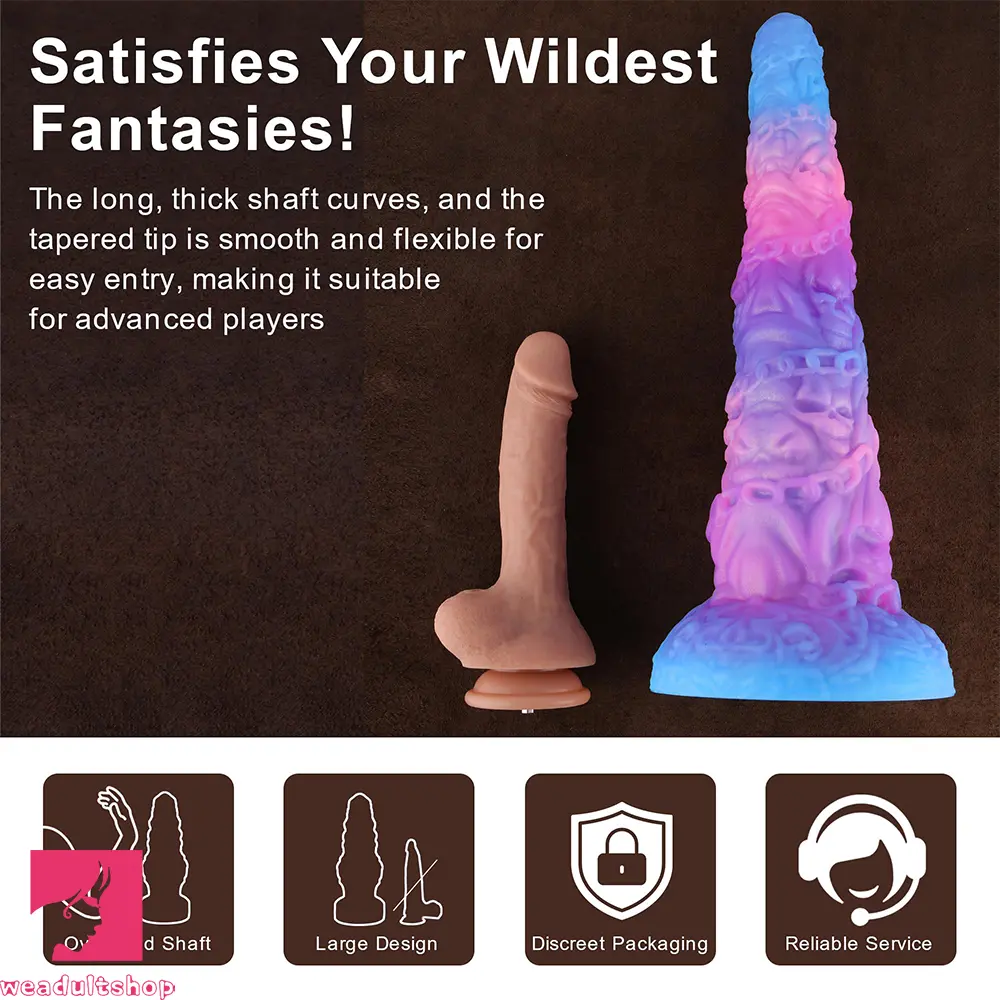 15.43in Huge Fantasy Monster Skeleton Wave Ridge Dildo Feeling Sex Toy