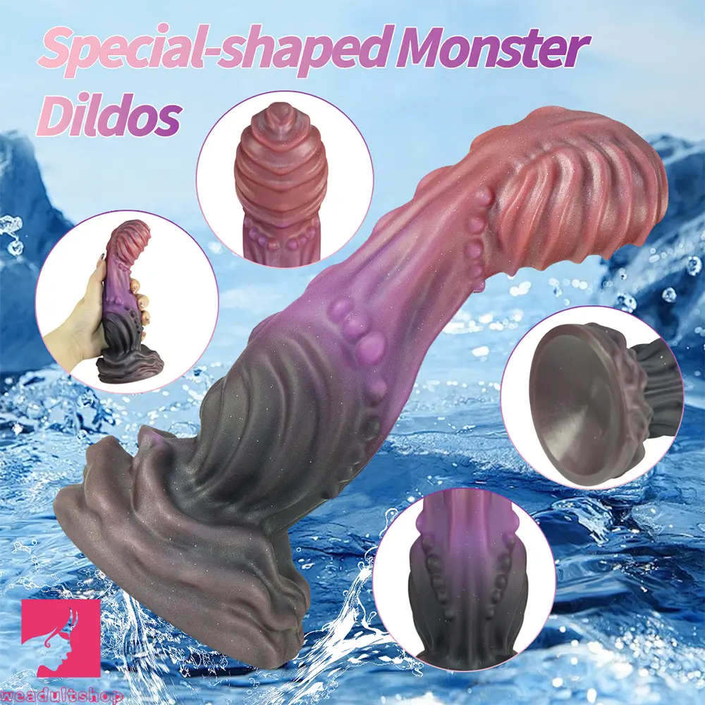 8in Luminous Fantasy Silicone Soft Big Dildo Manual Climax Bed Cock Love