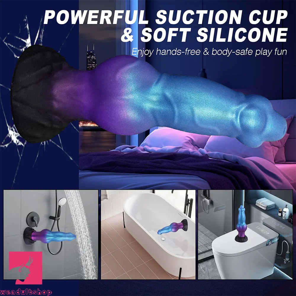 8.26in Fantasy Monster Knot Inflatable Silicone Dildo Realistic Felt Love