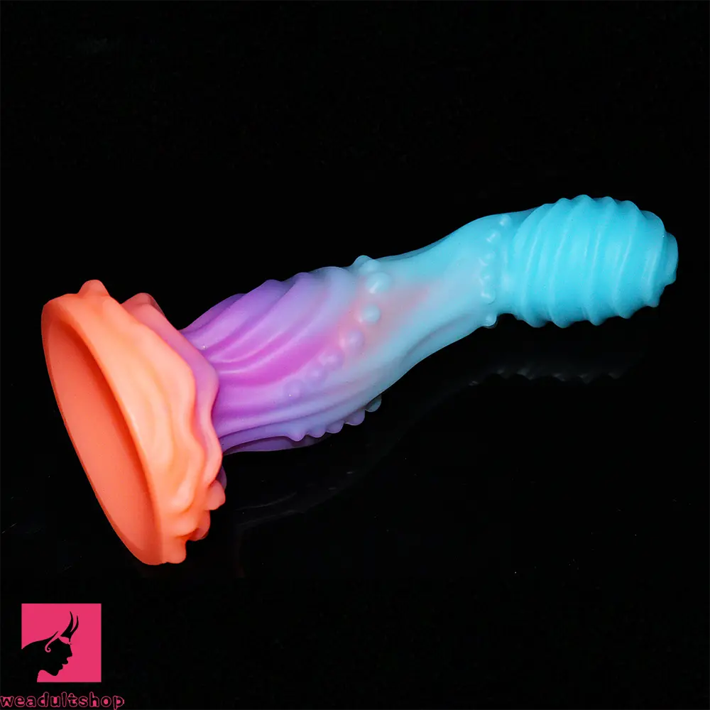 8in Luminous Fantasy Silicone Soft Big Dildo Manual Climax Bed Cock Love