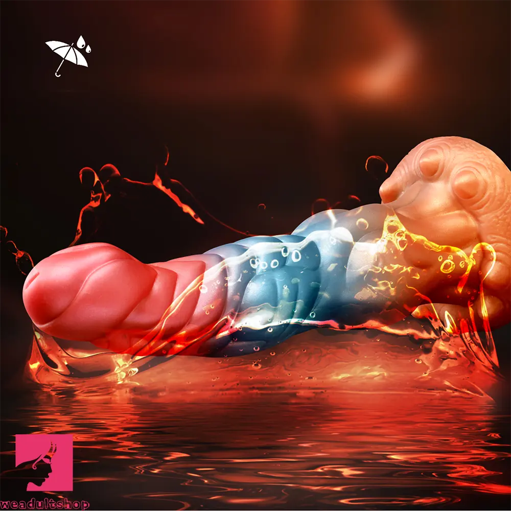 9.84in Auto Vibrating Telescopic Heating Shock Monster Remote Dildo