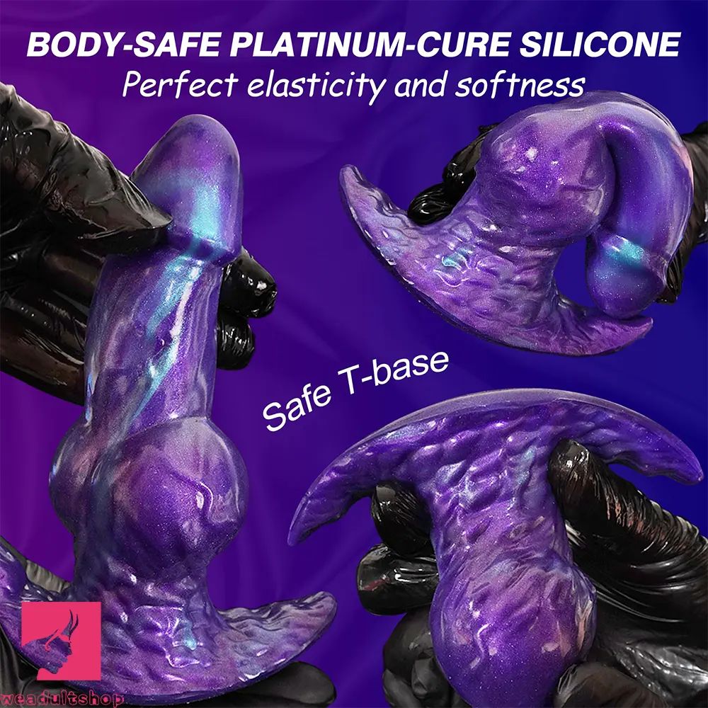 6.29in Inflatable Dog Knot Silicone Dildo Hands-free Play Adult Feel Cock