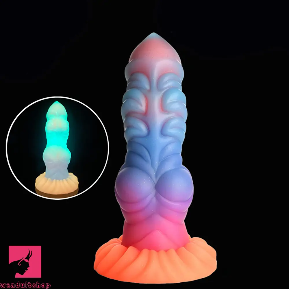 8.26in Creature Knot Silicone Fantasy Luminous Flexible Feeling Dildo
