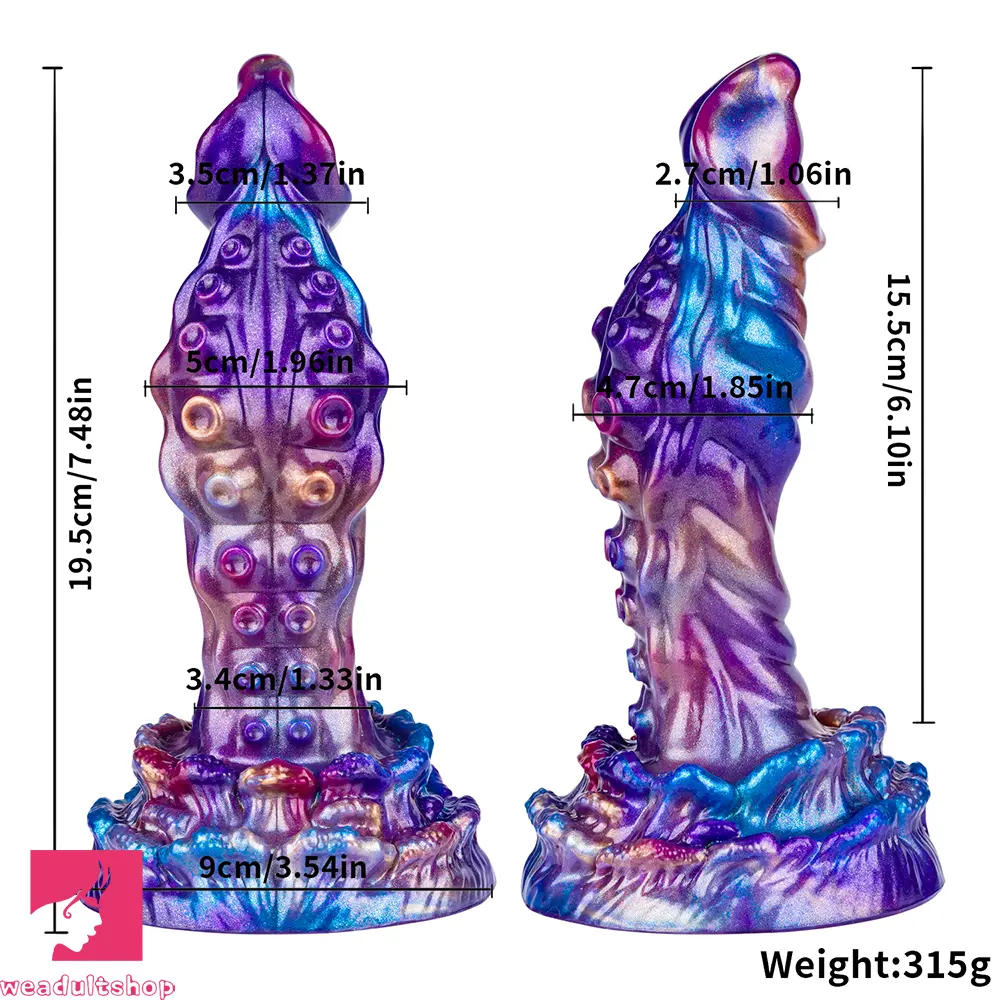 7.48in Tentacle Silicone Soft Dildo For Non-Electric Adult Intimate Cock
