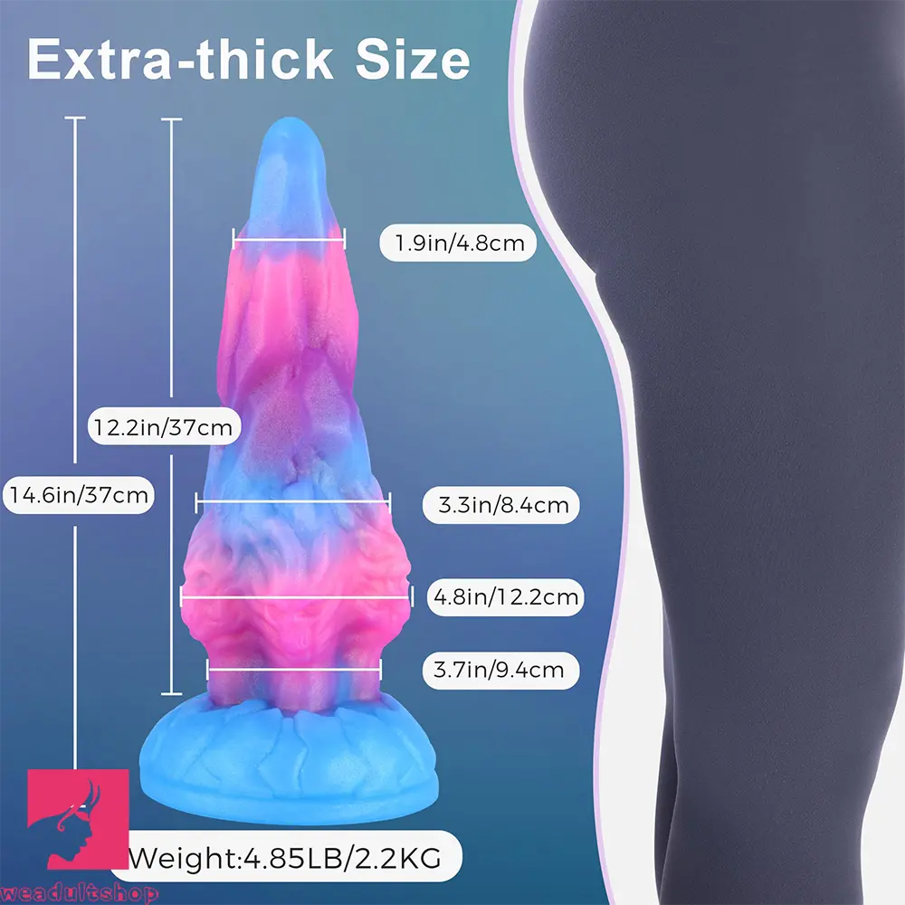 7.87in 14.37in Fantasy Monster Huge Dildo Sex Masturbator Female Cock