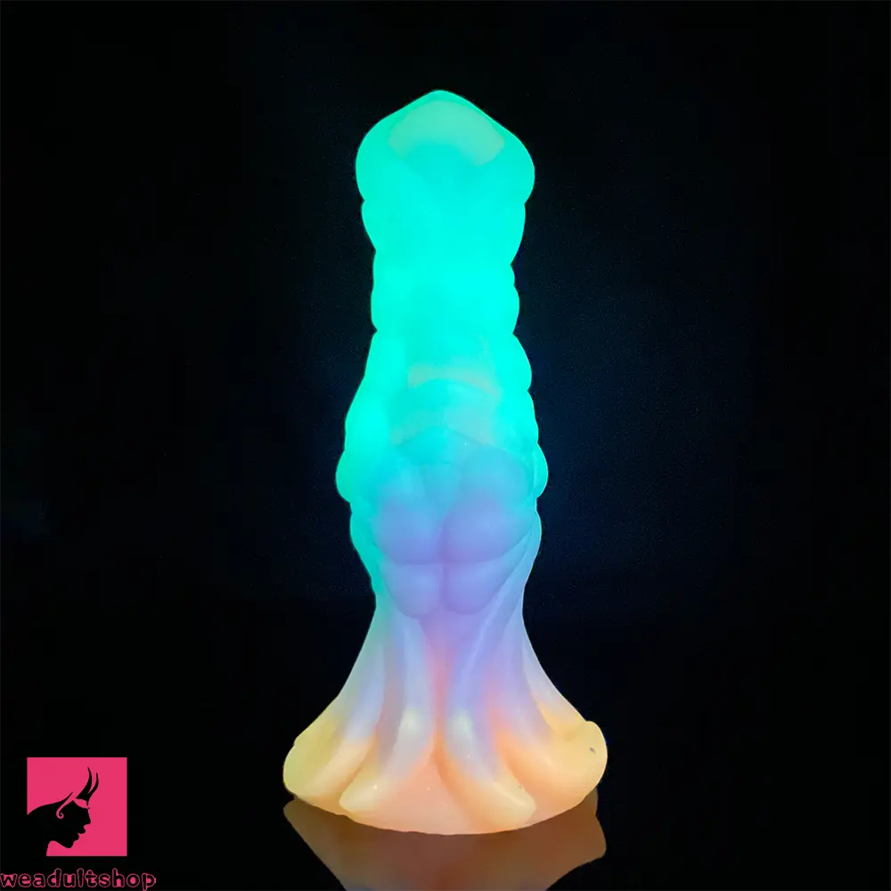 7.87in Monster Knot Luminous Dildo With Ribs Adult Sex Masturbator