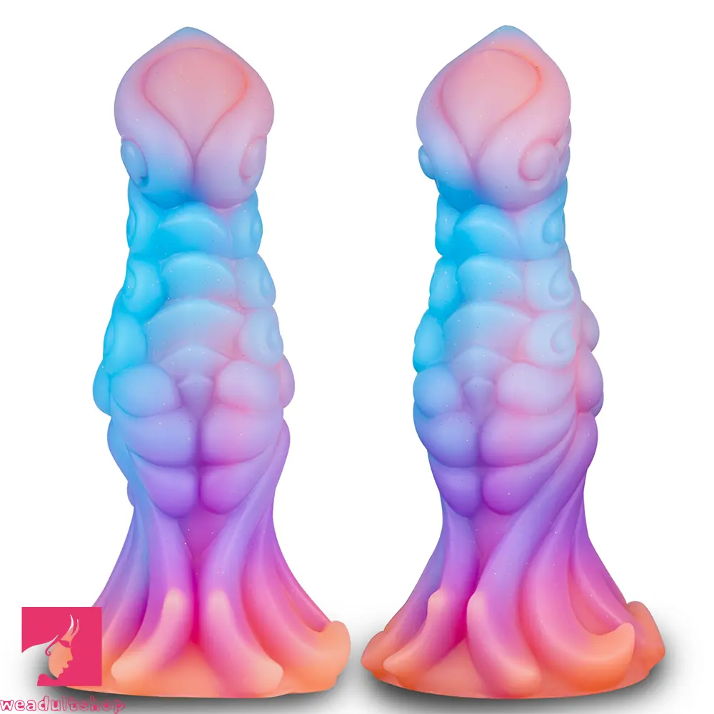 7.87in Monster Knot Luminous Dildo With Ribs Adult Sex Masturbator