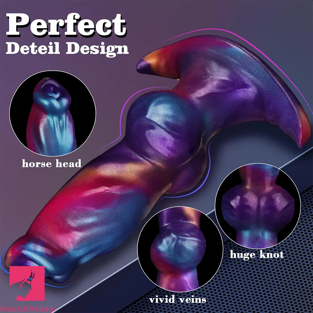 6.69in Monster Knot Inflatable Dildo For Anal Vaginal Knot Massage Toy