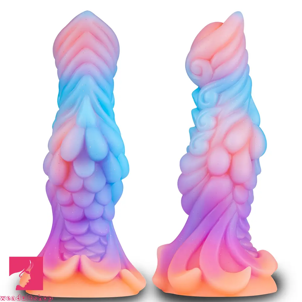 7.87in Monster Knot Luminous Dildo With Ribs Adult Sex Masturbator