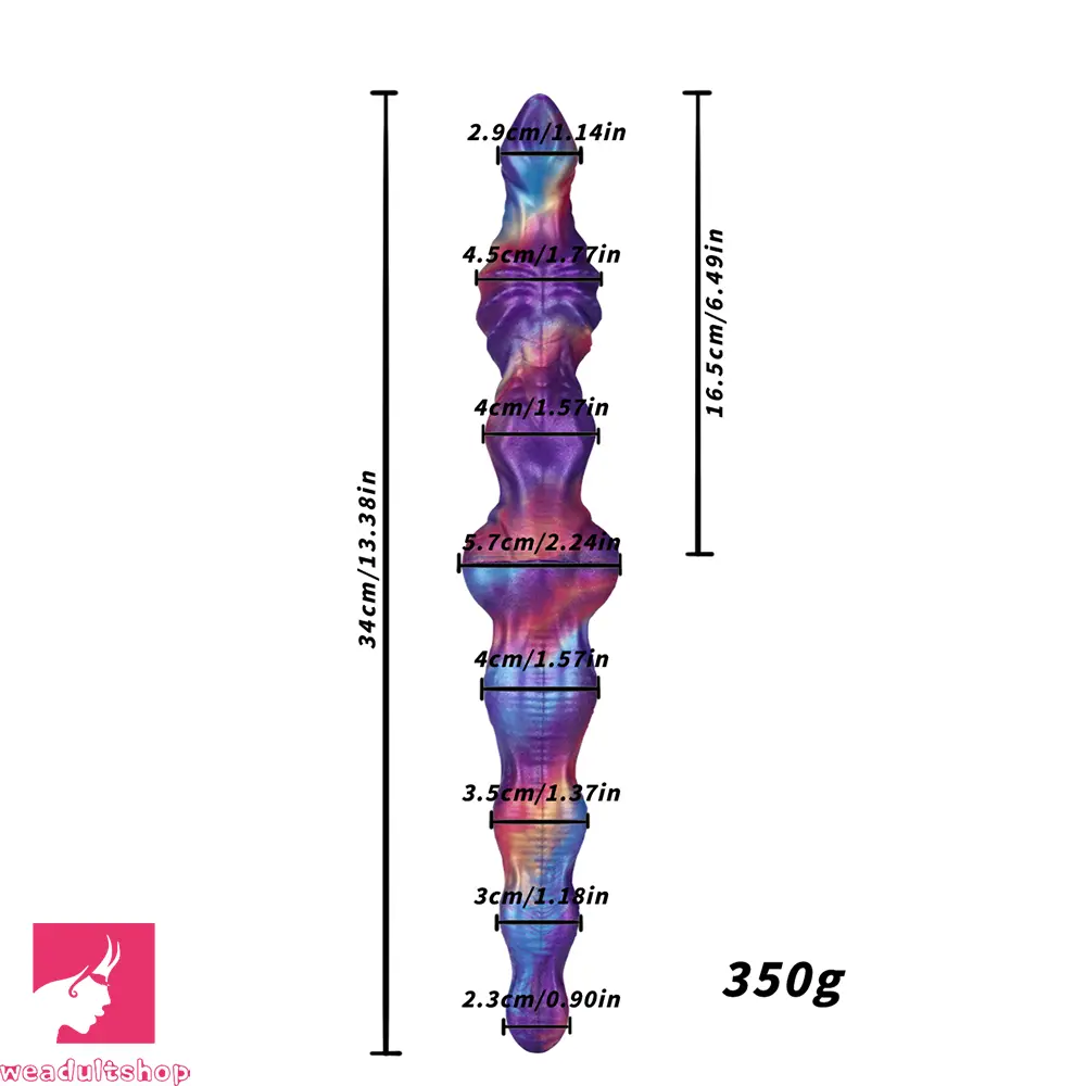 13.38in Dual Heads Knot Silicone Big Long Monster Dildo For Cock Toy