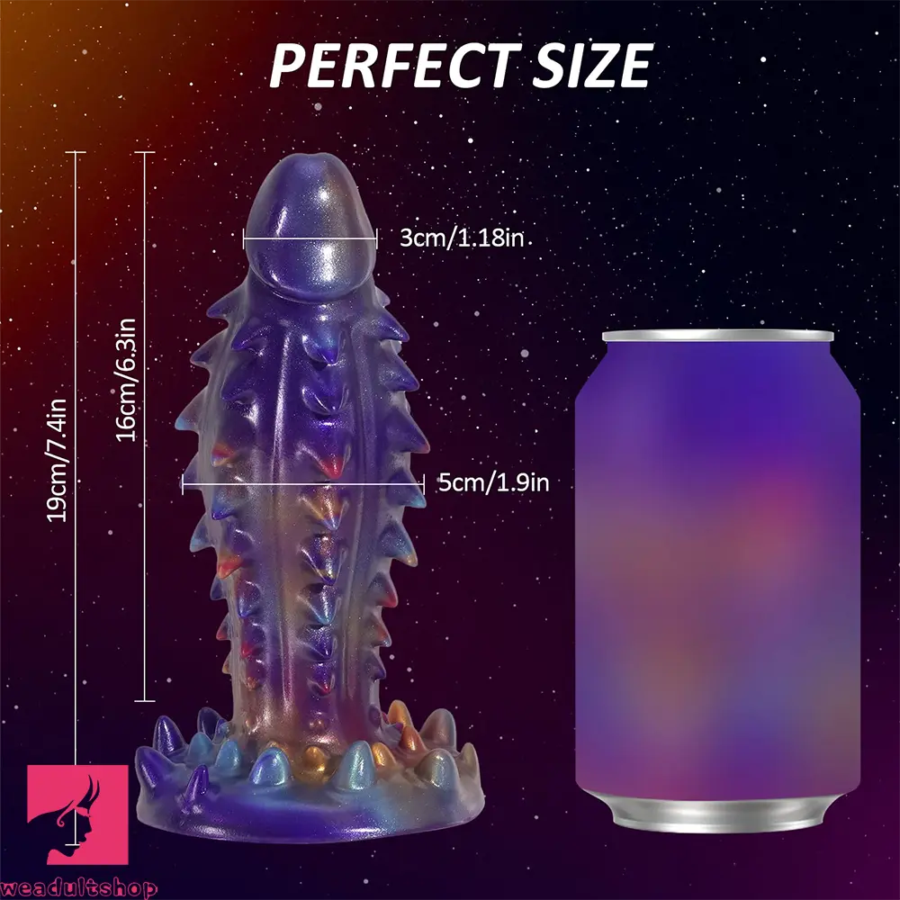 7.4in Spiked Monster Fantasy Silicone Dildo Adult Sex Tool For Feeling