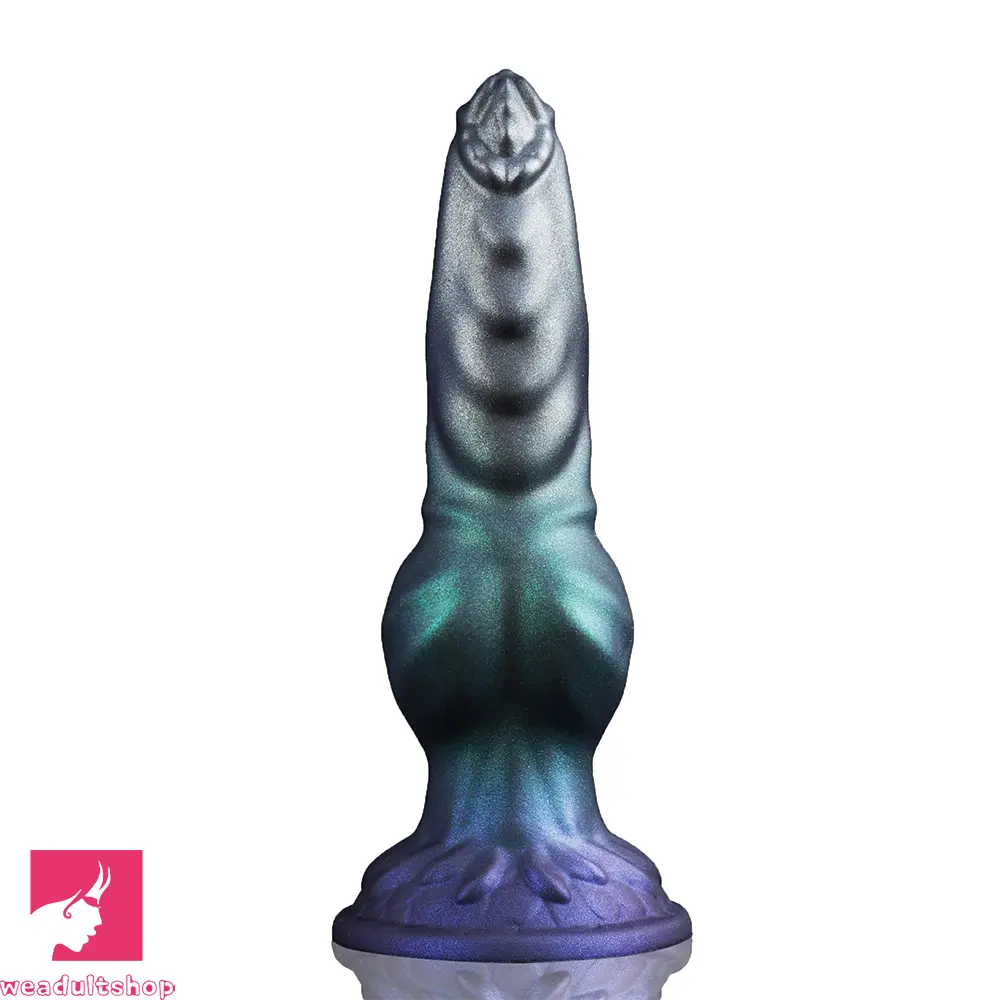 7.48in Strap on Monster Dog Knot Silicone Dildo Vaginal G-spot Sex Toy