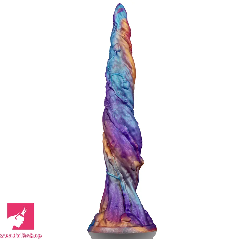 10.43in Vivid Veins Fantasy Silicone Soft Monster Dildo Couple Cock Toy