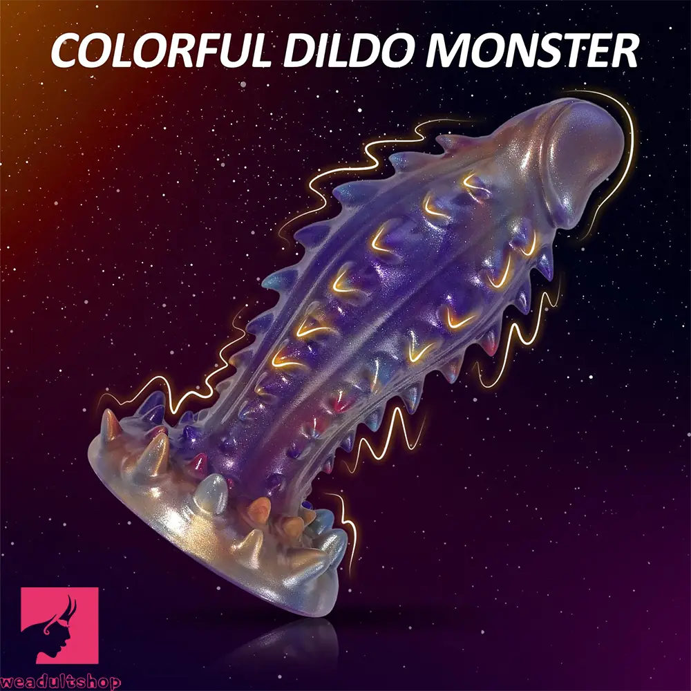 7.4in Spiked Monster Fantasy Silicone Dildo Adult Sex Tool For Feeling