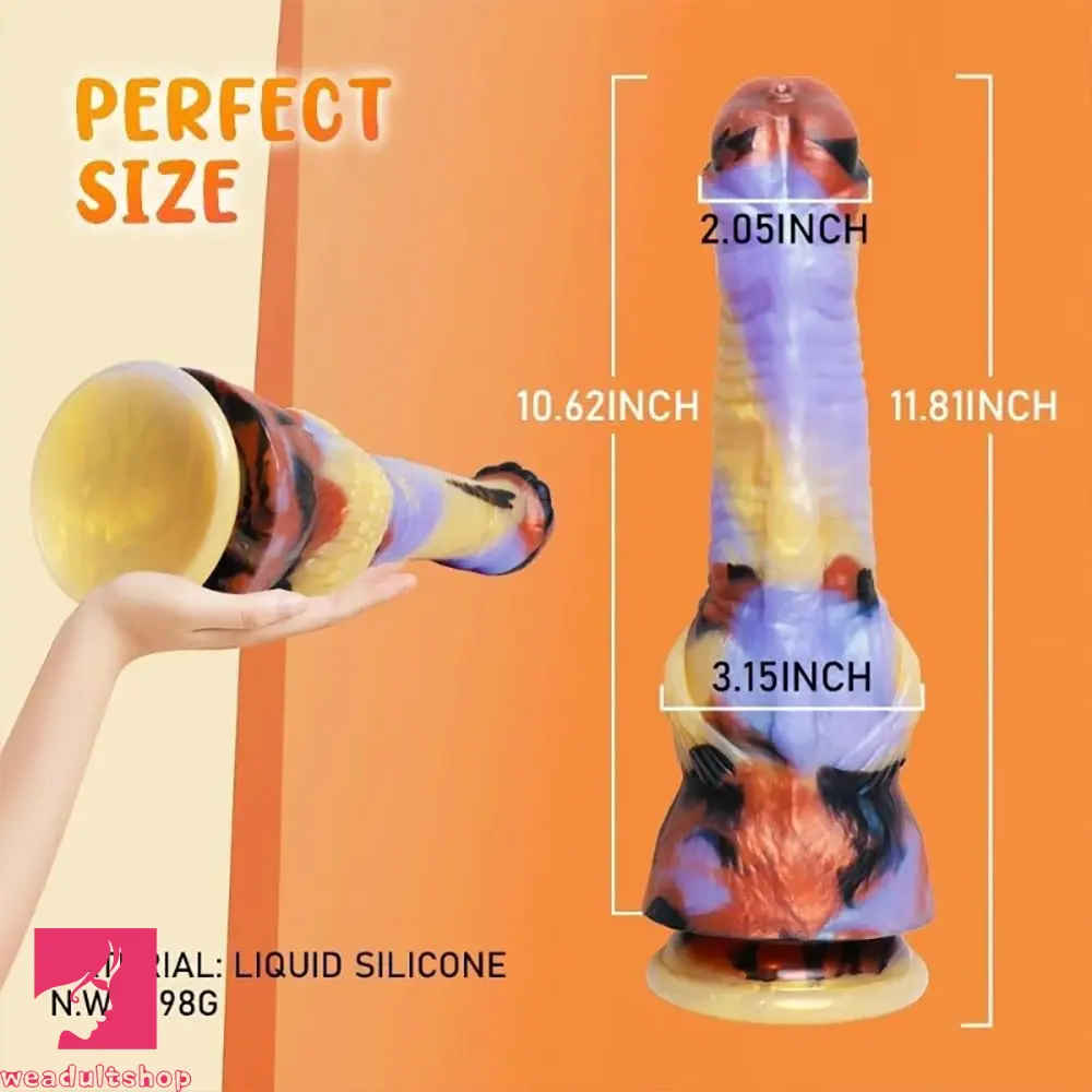 11.81in Monster Big Fantasy Dragon Knot Silicone Soft Dildo For Animal Sex