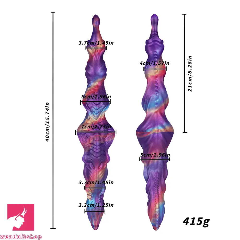 15.74in Dual Heads Monster Knots Huge Long Dildo For Anal Penis Cock