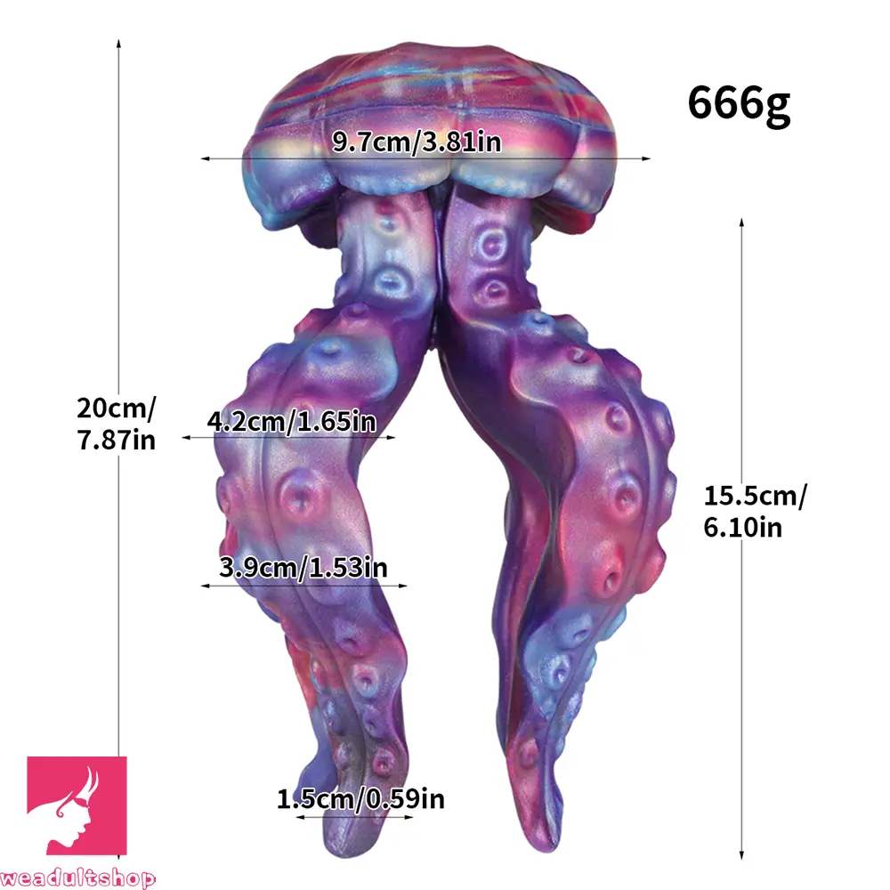 5.82in 7.87in Tentacle Dual Heads Silicone Dildo Anal Expansion Sex Cock