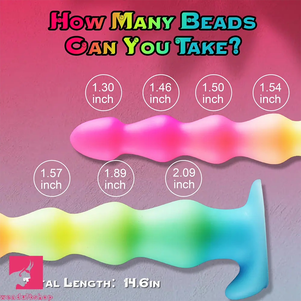 14.17in Long Beads Silicone Soft Luminous Dildo Adult Pleasure Sex Cock