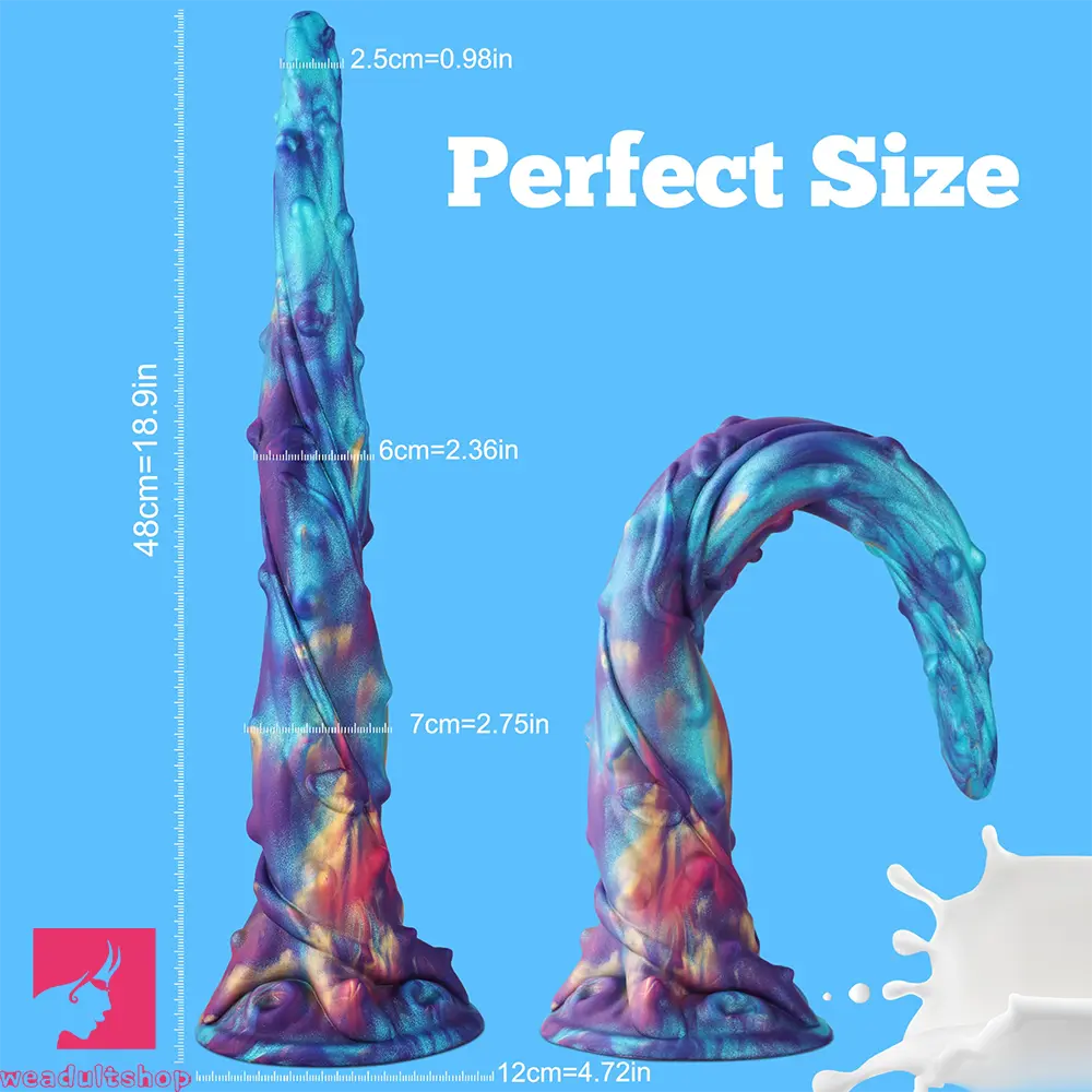 18.9in Monster Fantasy Long Huge Tentacle Dildo Penis Adult Cock Toy
