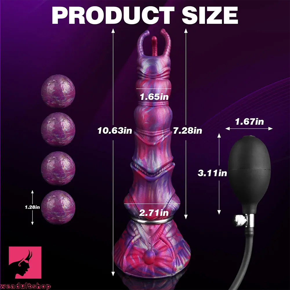 10.63in Ovipositor Monster Big Knot Dildo For Female G-Spot Adult Cock